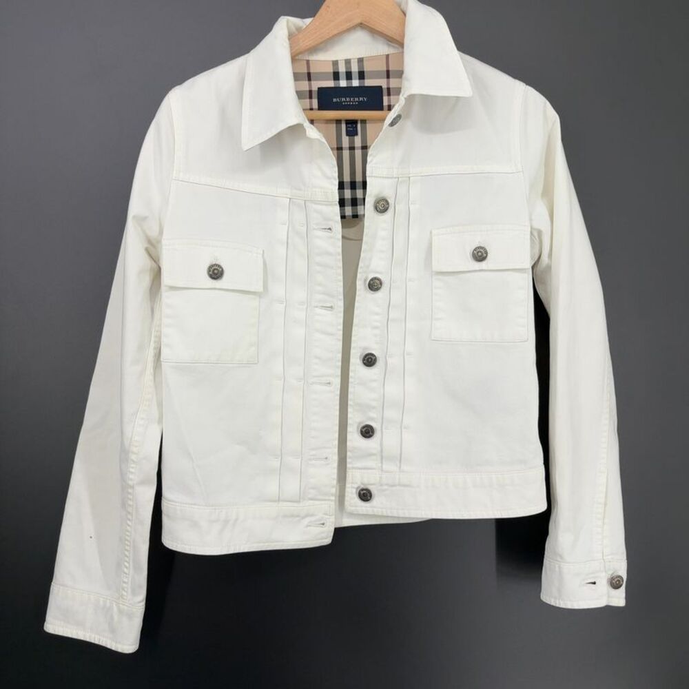 Burberry Beige Check Lined Jacket